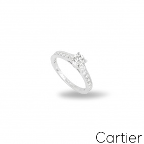 Cartier Platinum Round Brilliant Cut Diamond 1895 Solitaire Ring 0.35ct G/VVS2 Cartier Platinum Round Brilliant Cut Diamond 1895 Solitaire Ring 0.35ct G/VVS2